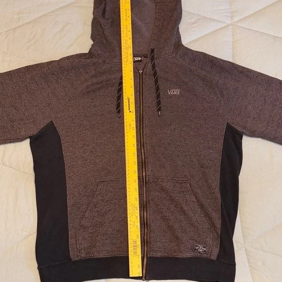 Vans Men's Charcoal/Black Zip-Up Hoodie. Size Large. - Picture 7 of 7